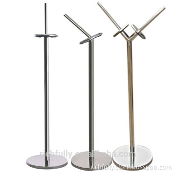 Supermarket Stainless Steel single-end/double-end Plastic Package Bag Holder seat Rack